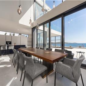 3 x 5 bedroom seafront villa with heated infinity pool near Rogoznica, sleeps 10